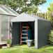 Carpa para Herramientas Metal Galvanizado, PE Outsunny Carpa para Herramientas Metal Galvanizado, PE Outsunny Gris