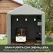Carpa para Herramientas Metal Galvanizado, PE Outsunny Carpa para Herramientas Metal Galvanizado, PE Outsunny Gris