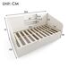 Sofá cama individual de madera maciza con almacenaje Sofá cama individual de madera maciza con almacenaje Blanco