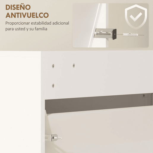 HOMCOM Sapateira Estreita 3 Portas com Espelho Sapateira para Entrada Corredor Para 9 Pares de Sapatos Para Corredor Espaços Reduzidos 65x17x114,5 cm Branco