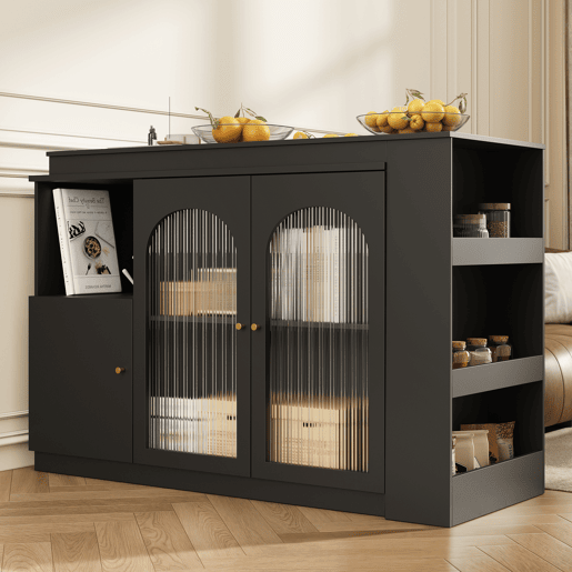 Mesa de bar extensível giratória de mdf,preto