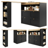 Mesa de bar extensível giratória de mdf,preto
