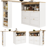 Mesa de bar extensível giratória de mdf,branco