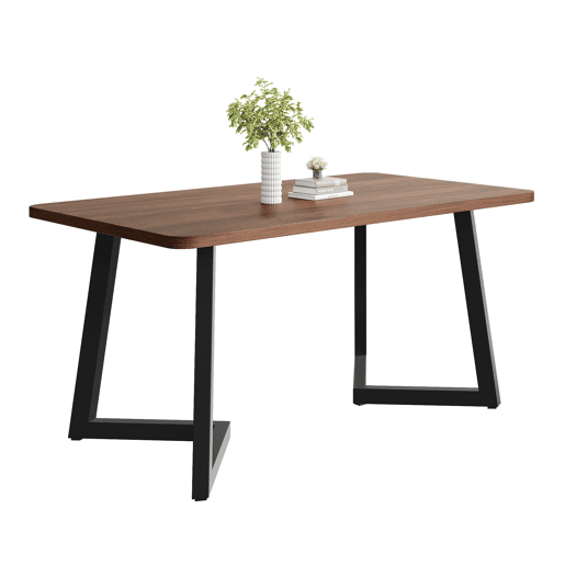 Mesa de jantar fixa retangular 117 cm de mdf,noz Mesa de jantar fixa retangular 117 cm de mdf,noz