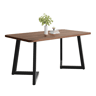 Mesa de jantar fixa retangular 117 cm de mdf,noz