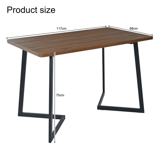 Mesa de jantar fixa retangular 117 cm de mdf,noz Mesa de jantar fixa retangular 117 cm de mdf,noz