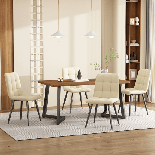 Mesa de jantar fixa retangular 117 cm de mdf,noz Mesa de jantar fixa retangular 117 cm de mdf,noz