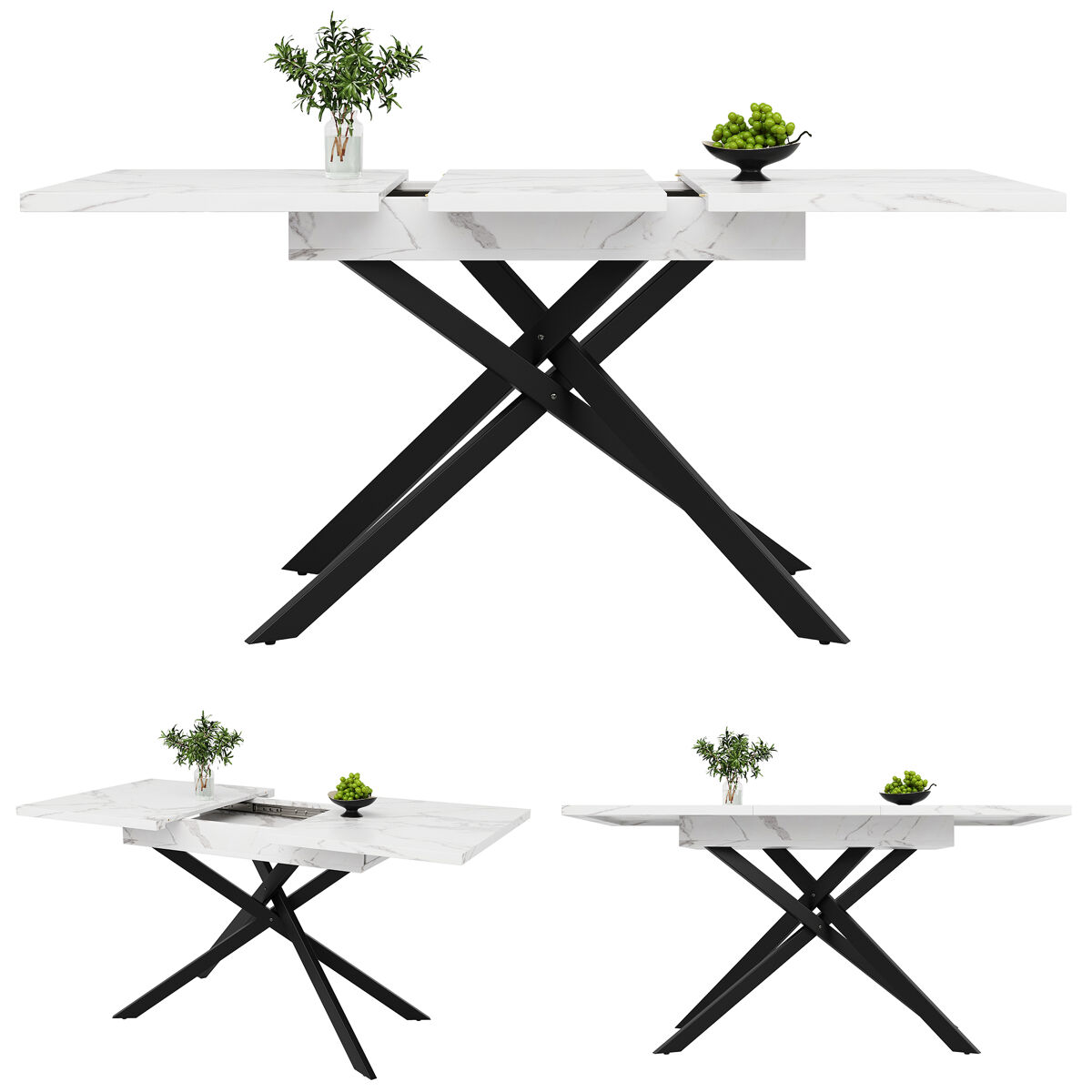 Mesa de comedor extensible rectangular