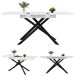 Mesa de comedor extensible rectangular Mesa de comedor extensible rectangular Blanco/ Negro