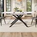 Mesa de comedor extensible rectangular Mesa de comedor extensible rectangular Blanco/ Negro