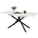 Mesa de comedor extensible rectangular Mesa de comedor extensible rectangular Blanco/ Negro
