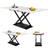 Mesa de jantar extensível retangular 120-160máx cm de mdf,branco