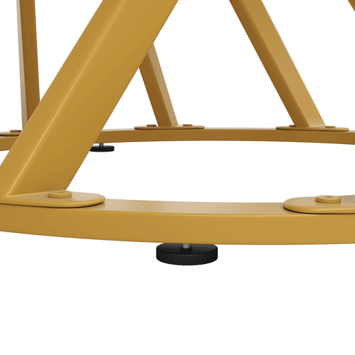 Mesa de jantar fixa redonda 80 cm de mdf,branco+dourado