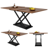 Mesa de jantar extensível retangular 120-160máx cm de mdf,noz
