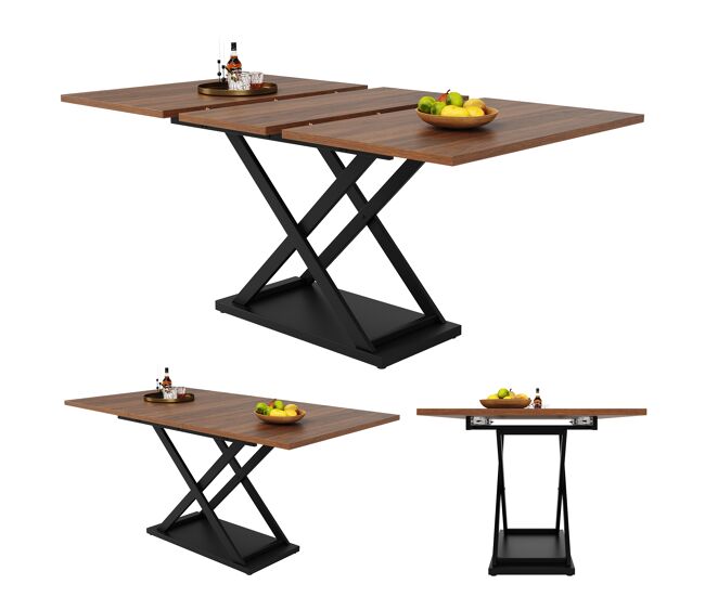 Mesa de comedor extensible rectangular 120x80