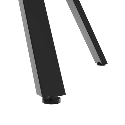 Mesa de jantar fixa redonda 100 cm de mdf,branco+preto