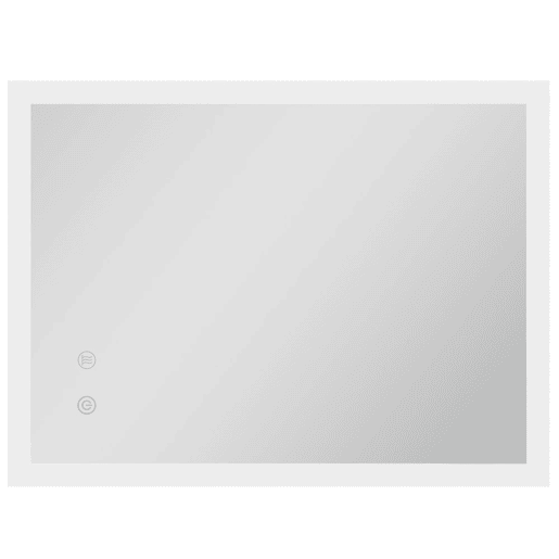 kleankin Espelho Casa de Banho com Luzes LED 80x60 cm Espelho de Parede com Função Antiembaciamento 3 Cores Função de Memória Interruptor Tátil e Classificação IP44 Horizontal ou Vertical Prata