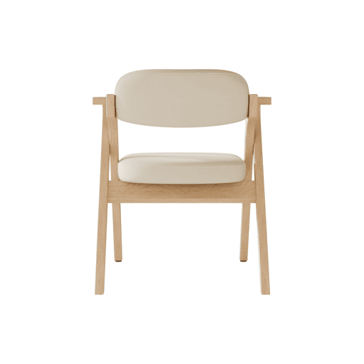 Cadeiras dobráveis para sala de jantar, 2 unidades - madeira maciça, confortáveis, respiráveis, modernas - bege