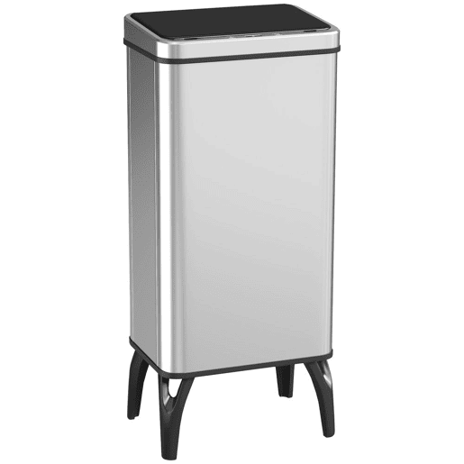 HOMCOM Balde de Lixo Automático 50 L Papelera de Cozinha em Aço Inoxidável com Sensor Infravermelhos Fecho Suave Pés, Aro de Retenção Anti-Impressões para Escritório Casa 35,5x26x83,5 cm Prata HOMCOM Balde de Lixo Automático 50 L Papelera de Cozinha em Aço Inoxidável com Sensor Infravermelhos Fecho Suave Pés, Aro de Retenção Anti-Impressões para Escritório Casa 35,5x26x83,5 cm Prata