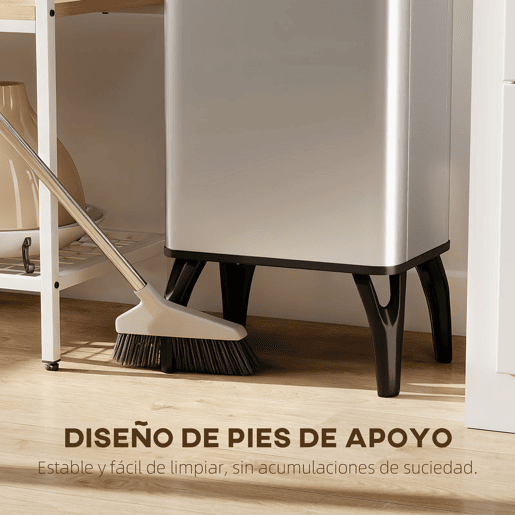 HOMCOM Balde de Lixo Automático 50 L Papelera de Cozinha em Aço Inoxidável com Sensor Infravermelhos Fecho Suave Pés, Aro de Retenção Anti-Impressões para Escritório Casa 35,5x26x83,5 cm Prata HOMCOM Balde de Lixo Automático 50 L Papelera de Cozinha em Aço Inoxidável com Sensor Infravermelhos Fecho Suave Pés, Aro de Retenção Anti-Impressões para Escritório Casa 35,5x26x83,5 cm Prata