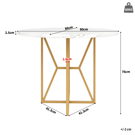 Mesa de jantar fixa redonda 80 cm de mdf,branco Mesa de jantar fixa redonda 80 cm de mdf,branco