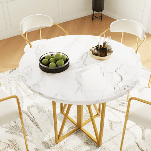 Mesa de jantar fixa redonda 80 cm de mdf,branco Mesa de jantar fixa redonda 80 cm de mdf,branco