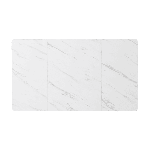 Mesa de jantar fixa retangular 140 cm de mdf,branco+dourado