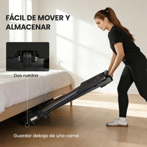 SPORTNOW Passadeira Dobrável 2 em 1, Caminhadora Elétrica 1-12 KMH 2.5HP com Secretária Removível e Guiador Ajustável em Altura, Ecrã LED e Suporte para Telemóvel, para Casa e Escritório