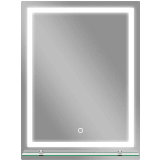 kleankin Espelho de Casa de Banho com Luzes LED 60x80 cm Espelho de Parede 3 Cores de Luz Brilho Ajustável Prateleira de Vidro Função de Memória Interruptor Tátil IP44 Vertical Prata kleankin Espelho de Casa de Banho com Luzes LED 60x80 cm Espelho de Parede 3 Cores de Luz Brilho Ajustável Prateleira de Vidro Função de Memória Interruptor Tátil IP44 Vertical Prata