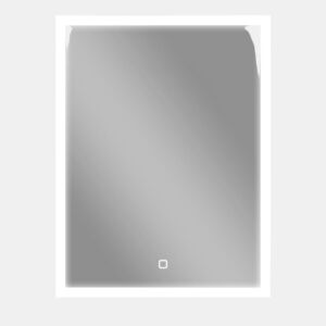 kleankin Espelho de Casa de Banho com Luzes LED 60x80 cm Espelho de Parede 3 Cores de Luz Brilho Ajustável Prateleira de Vidro Função de Memória Interruptor Tátil IP44 Vertical Prata
