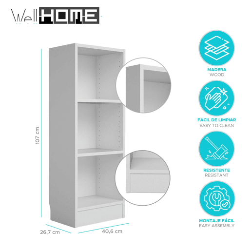 Estante Turia WellHome com 2 Prateleiras Estante Turia WellHome com 2 Prateleiras