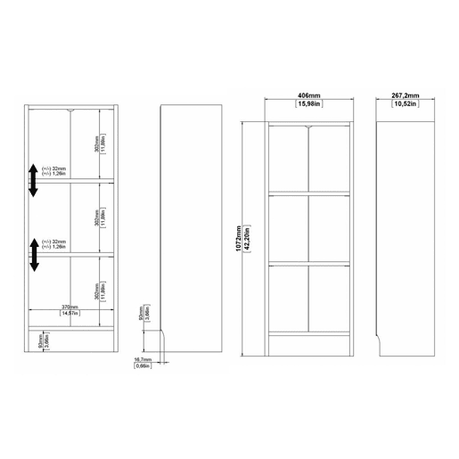 Estante Turia WellHome com 2 Prateleiras Estante Turia WellHome com 2 Prateleiras