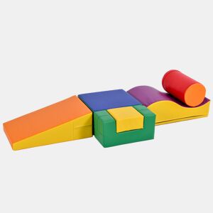 Blocos gigantes 6 peças para escalar e trepar - Escada e escorregador para crianças - Brinquedo para trepar, deslizar e engatinhar, para pré-escolares e bebés, blocos macios