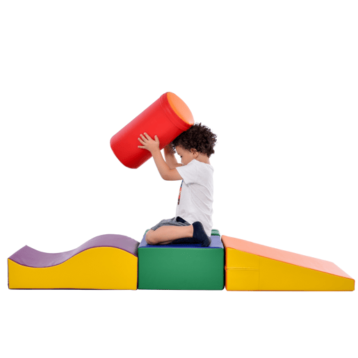 Blocos gigantes 6 peças para escalar e trepar - Escada e escorregador para crianças - Brinquedo para trepar, deslizar e engatinhar, para pré-escolares e bebés, blocos macios
