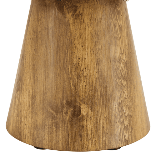 Mesa de café redonda 60 cm - MDF com acabamento em madeira, ideal para sala de estar e varanda - Natural