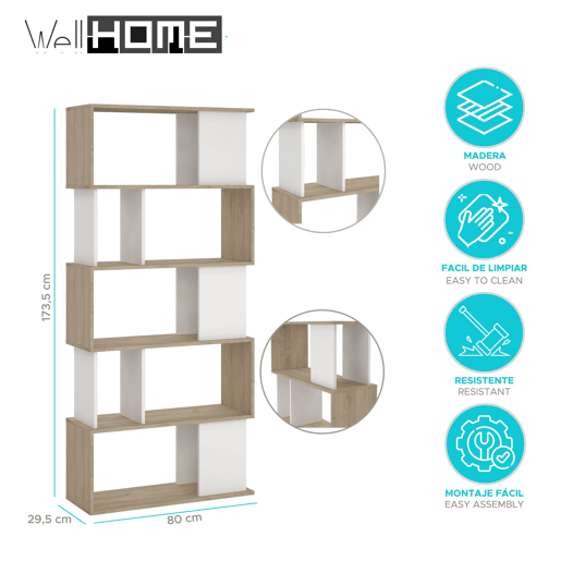 Estante Genil WellHome com 4 Prateleiras
