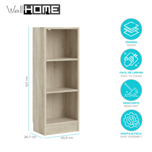 Estante Turia WellHome com 2 Prateleiras Estante Turia WellHome com 2 Prateleiras