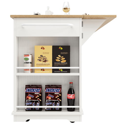 Carrinho de cozinha de mdf com 4 portas e 3 gavetas,branco Carrinho de cozinha de mdf com 4 portas e 3 gavetas,branco