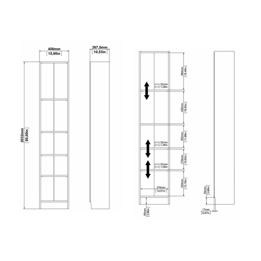 Estante Turia WellHome com 4 Prateleiras