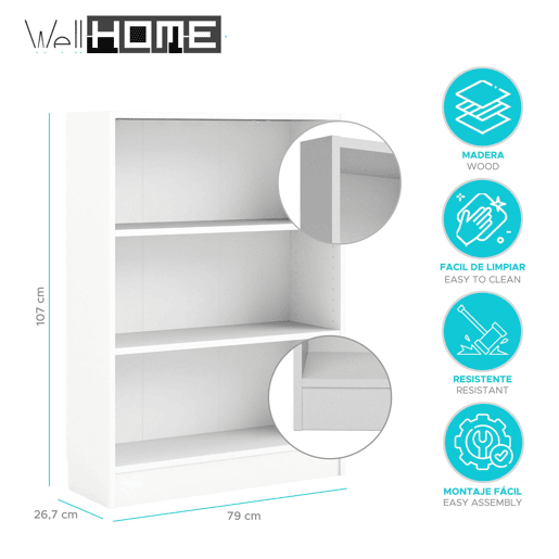 Estante Turia WellHome com 2 Prateleiras Estante Turia WellHome com 2 Prateleiras