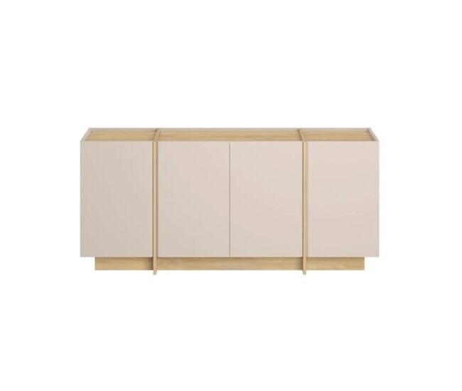 Buffet de 4 puertas decorado en cachemira y roble zafiro l180 cm - onyx