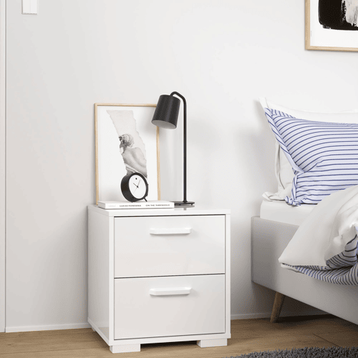 Mesa de cabeceira Eria WellHome com 2 gavetas
