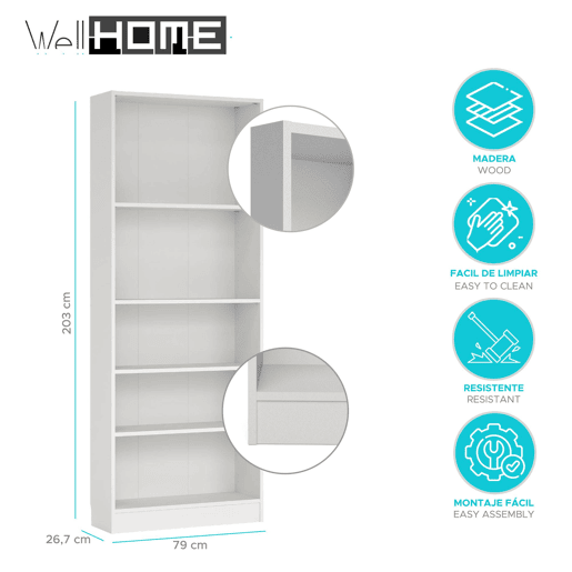 Estante Turia WellHome com 4 Prateleiras Estante Turia WellHome com 4 Prateleiras