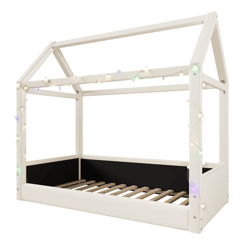 Cama de dia estofada 90x200 - com luzes LED - Bege Cama de dia estofada 90x200 - com luzes LED - Bege