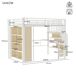 Cama alta para niños 251x144 Cama alta para niños 251x144 Blanco