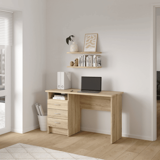 Escrivaninha WellHome Tormes com 3 gavetas