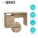 Escritorio de 3 cajones WellHome Tormes 120x48 Escritorio de 3 cajones WellHome Tormes 120x48 Roble