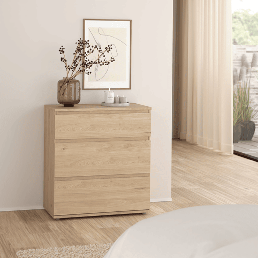 Júcar WellHome cômoda com 3 gavetas Júcar WellHome cômoda com 3 gavetas