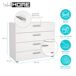 Cómoda de 4 cajones Segre WellHome Cómoda de 4 cajones Segre WellHome Blanco