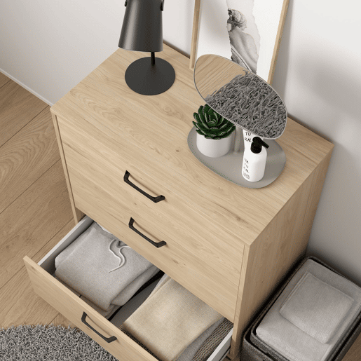 Cômoda Eria WellHome com 3 gavetas Cômoda Eria WellHome com 3 gavetas